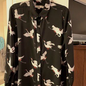 Loft, Large Long Sleeve Blouse